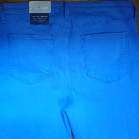 NWT NYDJ FOR CHICO'S flawless contour skinny ankle jeans in amparo blue (sz10) - Picture 10 of 12